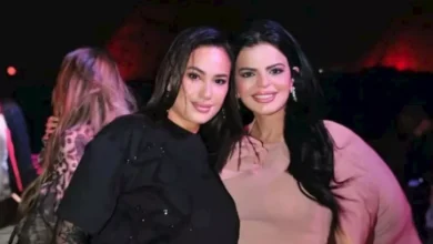 هند صبري وأمينة خليل والنائبة زينب بشير في حفل إيلي صعب بالأهرامات