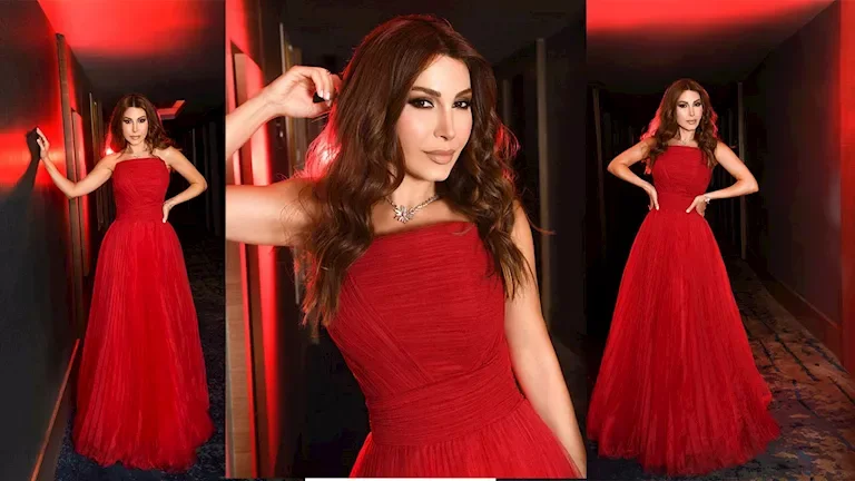 يارا تتألق بفستان أحمر أنيق في أحدث ظهور لها والجمهور يصفها بـ"ملكة"